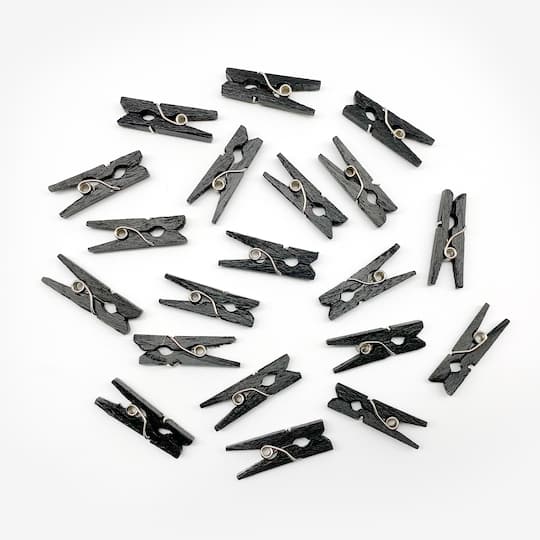 Mini Black Clothespins by Recollections™